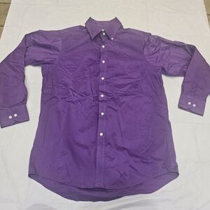 Izod Stretch Classic Fit Purple Dress Shirt Button Down 15-15.5 32/33
